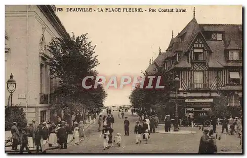 Ansichtskarte AK Deauville la plage fleurie rue contaut biron