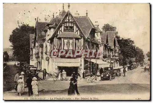 Cartes postales Deauville la plage fleurie rue desire le hoc Le Printemps