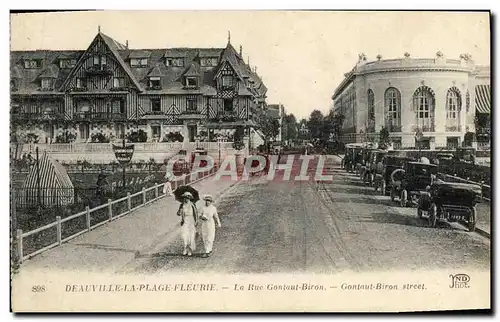 Cartes postales Deauville la plage flurie rue gontaut biron