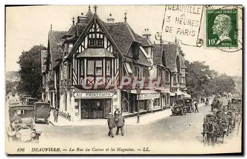 Cartes postales Deauville La rue du casino et les magasins Au Printemps