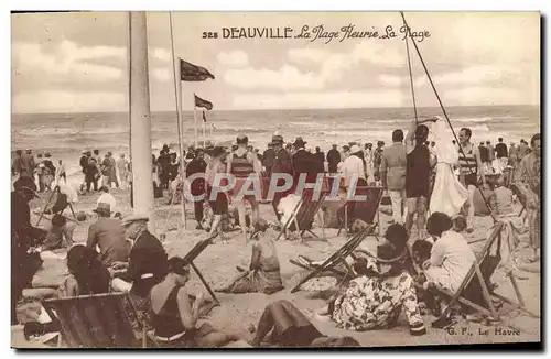 Cartes postales Deauville la plage fleurie la plage