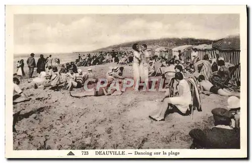 Ansichtskarte AK Deauville dancing sur la plage