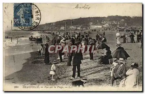 Cartes postales Deauville vue sur la plage