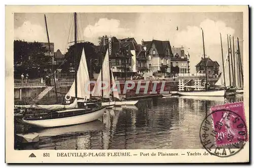 Ansichtskarte AK Deauville Plage fleurie port de plaisance Bateaux