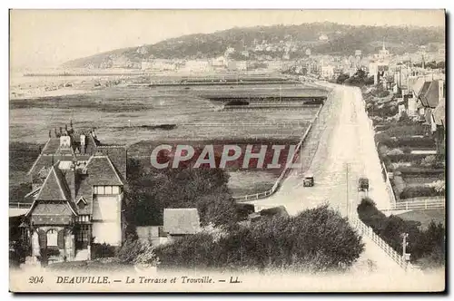 Cartes postales Deauville La terrasse et trouville