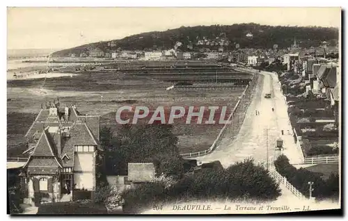 Cartes postales Deauville La terrasse et trouville