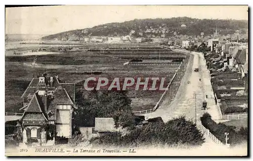 Cartes postales Deauville La terrasse et trouville