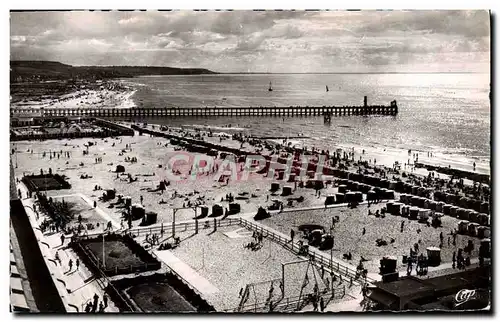 Ansichtskarte AK Deauville trouville vue generale des deux plages et la nouvelle jetee