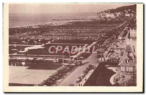 Cartes postales Deauville Vue generale des jardins et de la plage