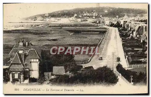 Cartes postales Deauville La terrasse et trouville