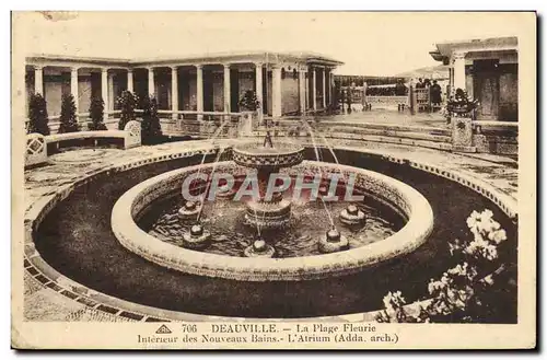 Cartes postales Deauville La plage fleurie interieur des nouveaux bains L'atrium