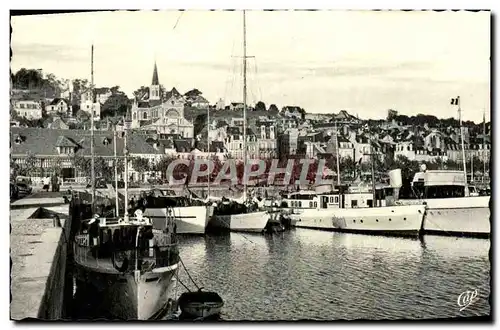 Cartes postales Deauville Trouville le bassin des yachts Bateaux