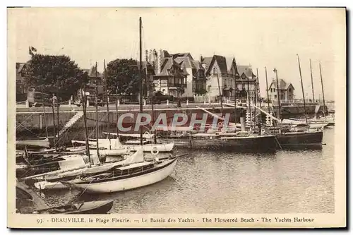 Ansichtskarte AK Deauville La Plage fleurie le bassin des yachts Bateaux