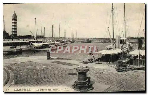 Ansichtskarte AK Deauville Le bassin des yachts Bateaux