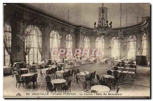 Cartes postales Deauville Plage fleurie le casino Salle du restaurant