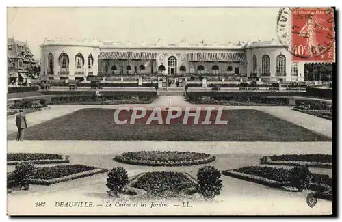 Cartes postales Deauville Le casino et les jardins