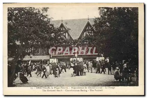 Ansichtskarte AK Deauville Le plage fleurie Hippodrome de Clairefontaine Le peasge Hippisme chevaux