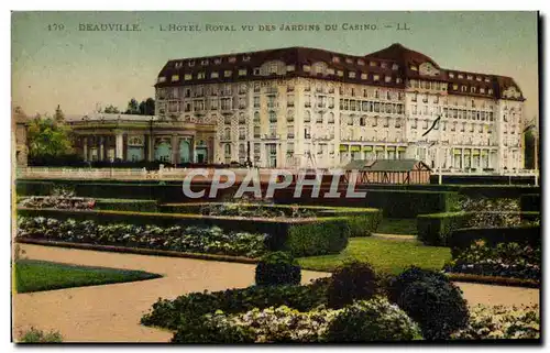 Cartes postales Deauville L&#39Hotel royal vu des jardins du casino