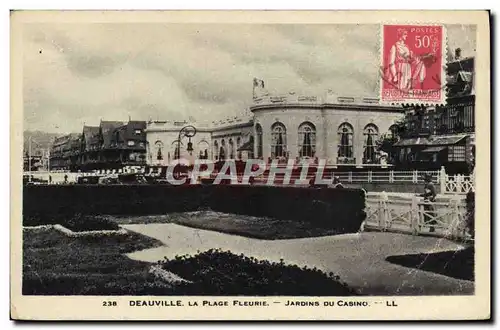 Cartes postales Deauville La plage fleurie jardins du casino