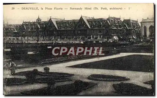 Cartes postales Deauville la plage flevrie normandy hotel