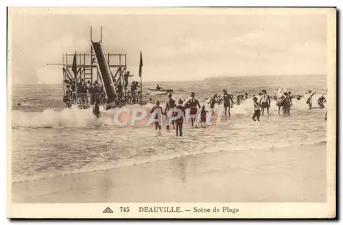 Ansichtskarte AK Deauville Scene de plage