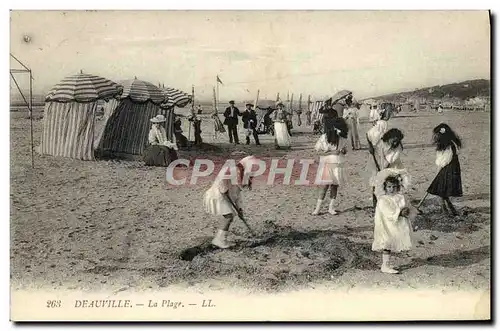 Cartes postales Deauville La plage Enfants