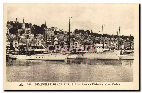 Ansichtskarte AK Deauville Plage fleurie port de plaisance et les yachts Bateaux