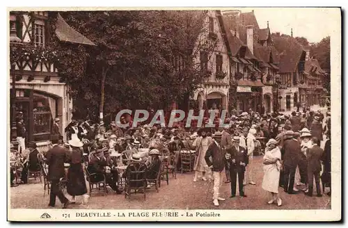 Cartes postales Deauville La plage fleurie la potiniere