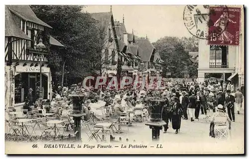 Cartes postales Deauville La plage fleurie la potiniere