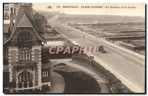 Cartes postales Deauville Plage fleurie la terrasse et les jardins