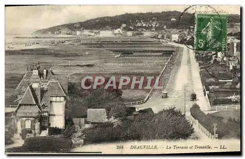 Cartes postales Deauville La terrasse et trouville