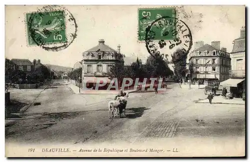 Cartes postales Deauville Avenue de la republique et boulevard Manger