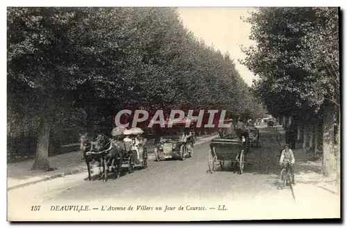 Cartes postales Deauville L&#39Avenue de Villers un jour de courses