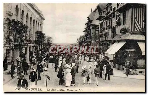 Ansichtskarte AK Deauville La rue gontaut Biron