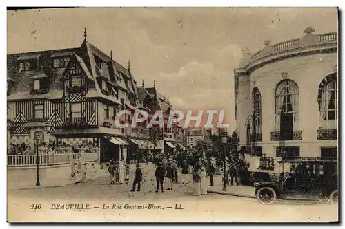 Ansichtskarte AK Deauville La rue gontaut biron