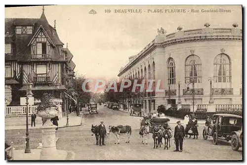 Cartes postales Deauville plage fleurie rue gontaunt biron Anes