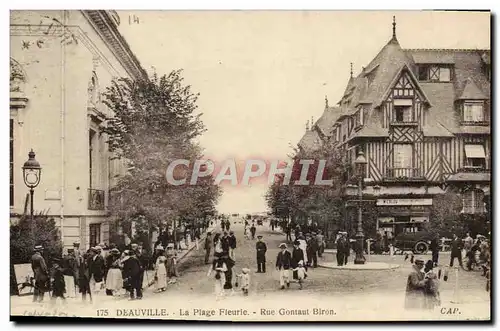 Ansichtskarte AK Deauville la plage fleurie rue gontaut biron