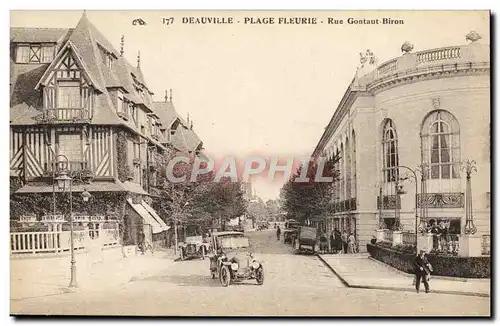 Cartes postales Deauville Plage fleurie rue gontaut biron