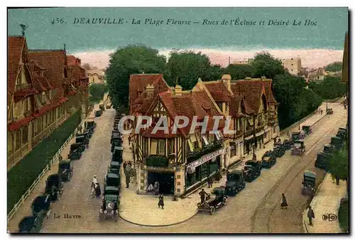 Cartes postales Deauville La plage fleurie rues de l'ecluse et desire le hoc Au Printemps