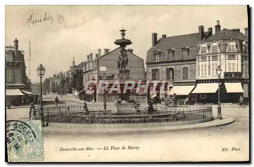 Cartes postales Deauville Sur mer la place de morny