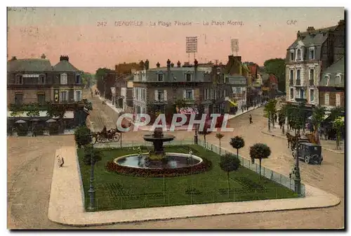 Cartes postales Deauville La plage fleurie la place morny