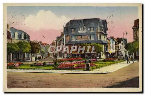 Ansichtskarte AK Deauville La plage fleurie place morny