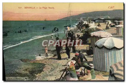 Cartes postales Deauville La plage fleurie