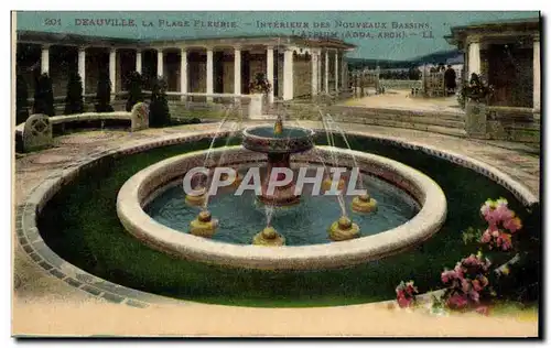Cartes postales Deauville La Plage fleurie Interieur des nouveaux bassins L'atrium