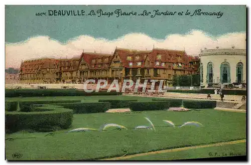 Cartes postales Deauville La Plage fleurie les jardins le normandy