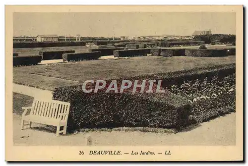 Cartes postales Deauville Les jardins