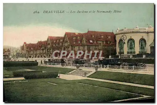 Cartes postales Deauville Les jardins et le normandy hotel