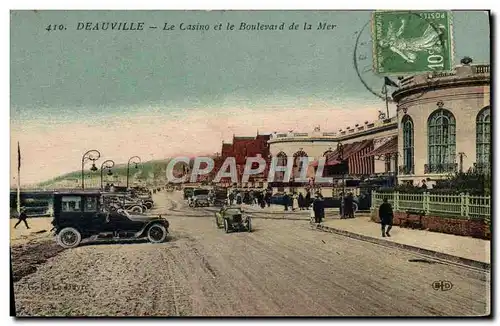 Cartes postales Deauville Le casino et le boulevard de la mer