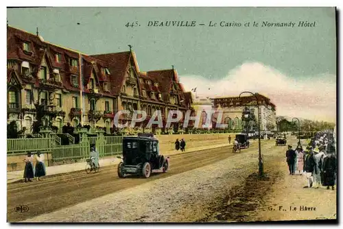 Cartes postales Deauville Le casino et le normandy hotel