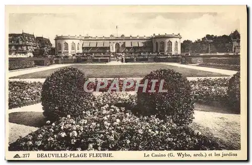 Cartes postales Deauville Plage fleurie le casino